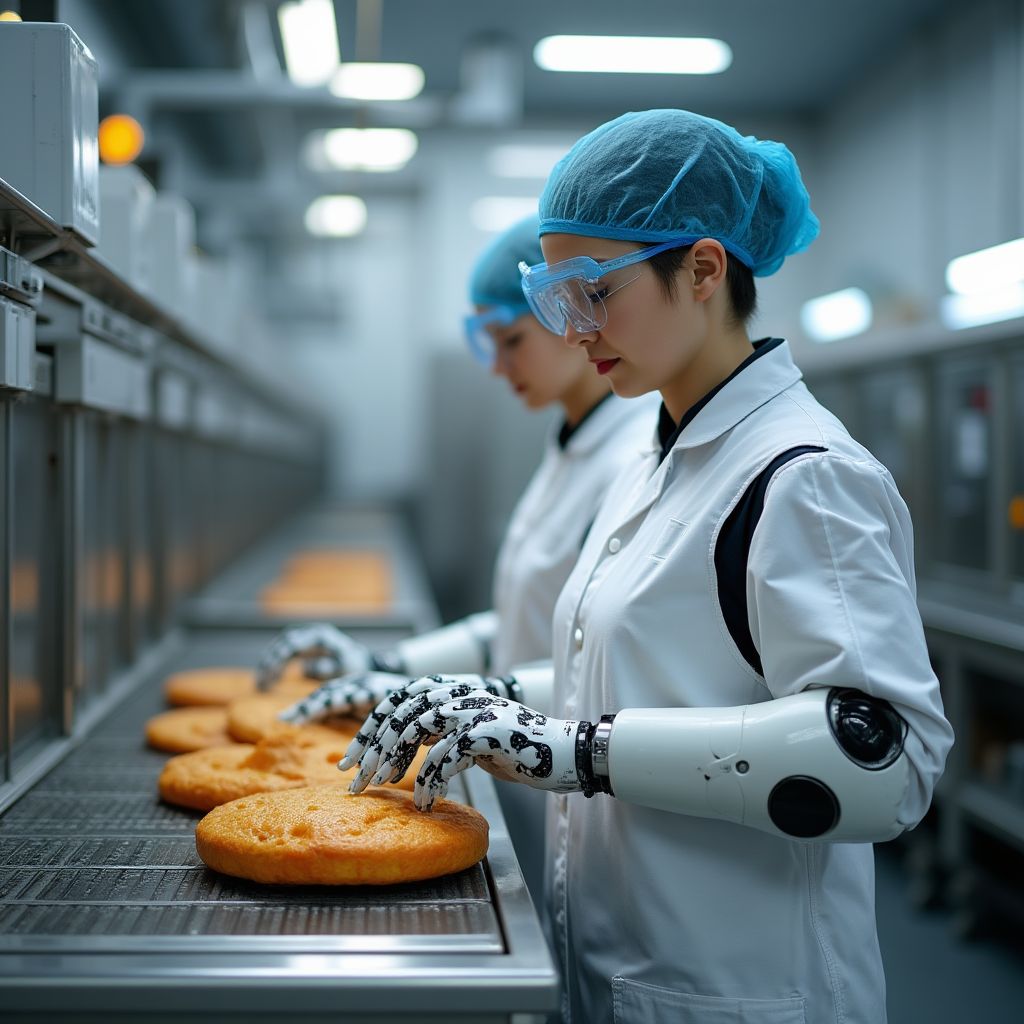 Robot colaborativo en línea de producción alimentaria